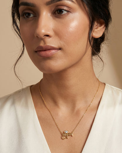 18kt Gold Plated  Shree Krishna  Necklace with CZ for Unisex
