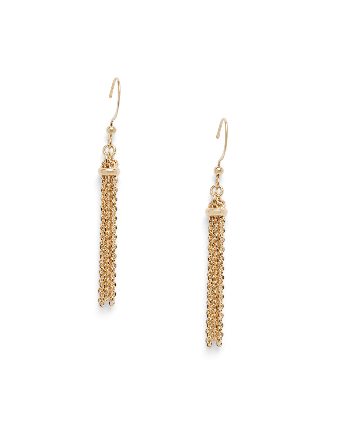 18kt Gold Plated Contemporary Tasselled Drop Earring