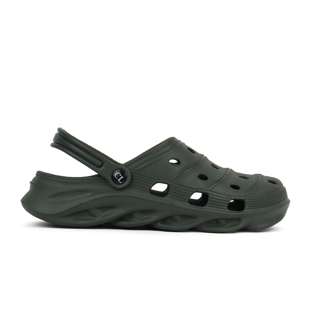 Men Sculpted Perforated Comfort Clogs with Back Strap