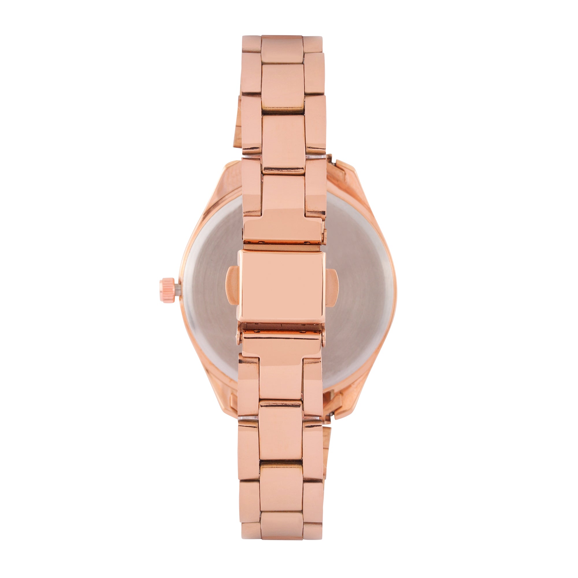 Women Gold Stainless Steel Harper Collection Analog Watch CLBRTBLK