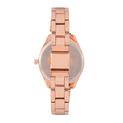 Women Gold Stainless Steel Harper Collection Analog Watch CLBRTBLK