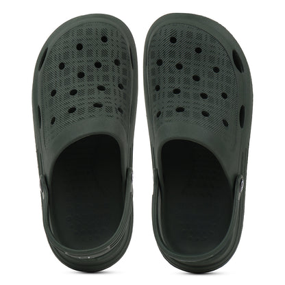 Men Sculpted Perforated Comfort Clogs with Back Strap