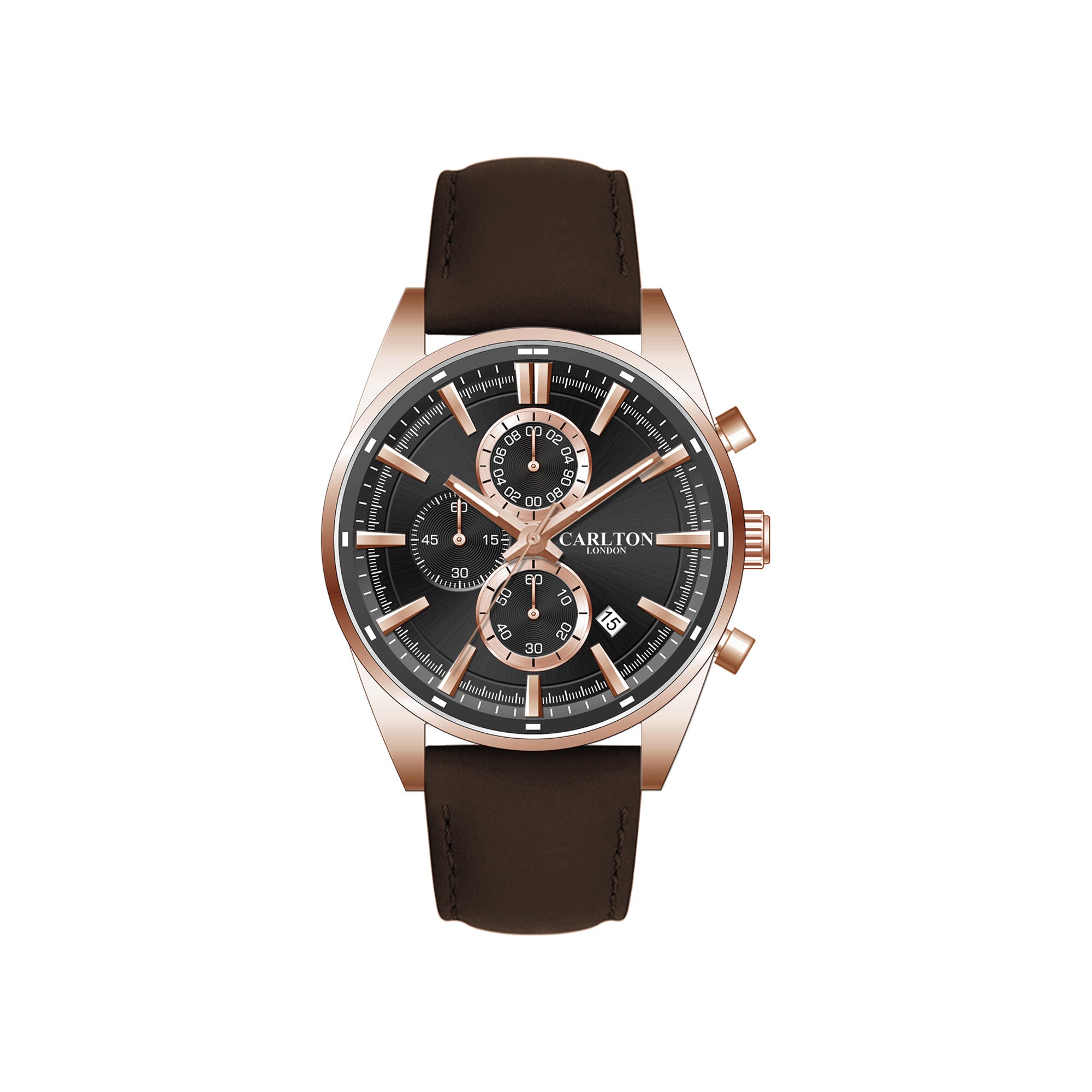 Carlton London Men Windsor Black Analog Watch CL-WD-BLK
