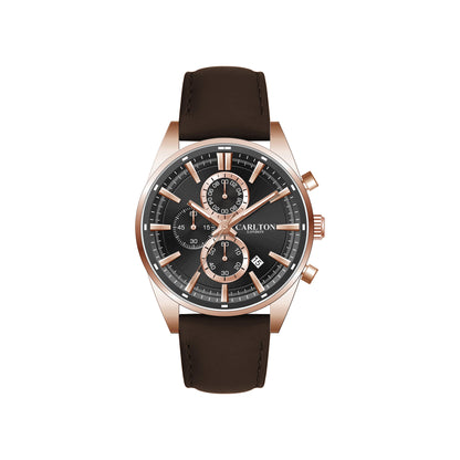 Carlton London Men Windsor Black Analog Watch CL-WD-BLK