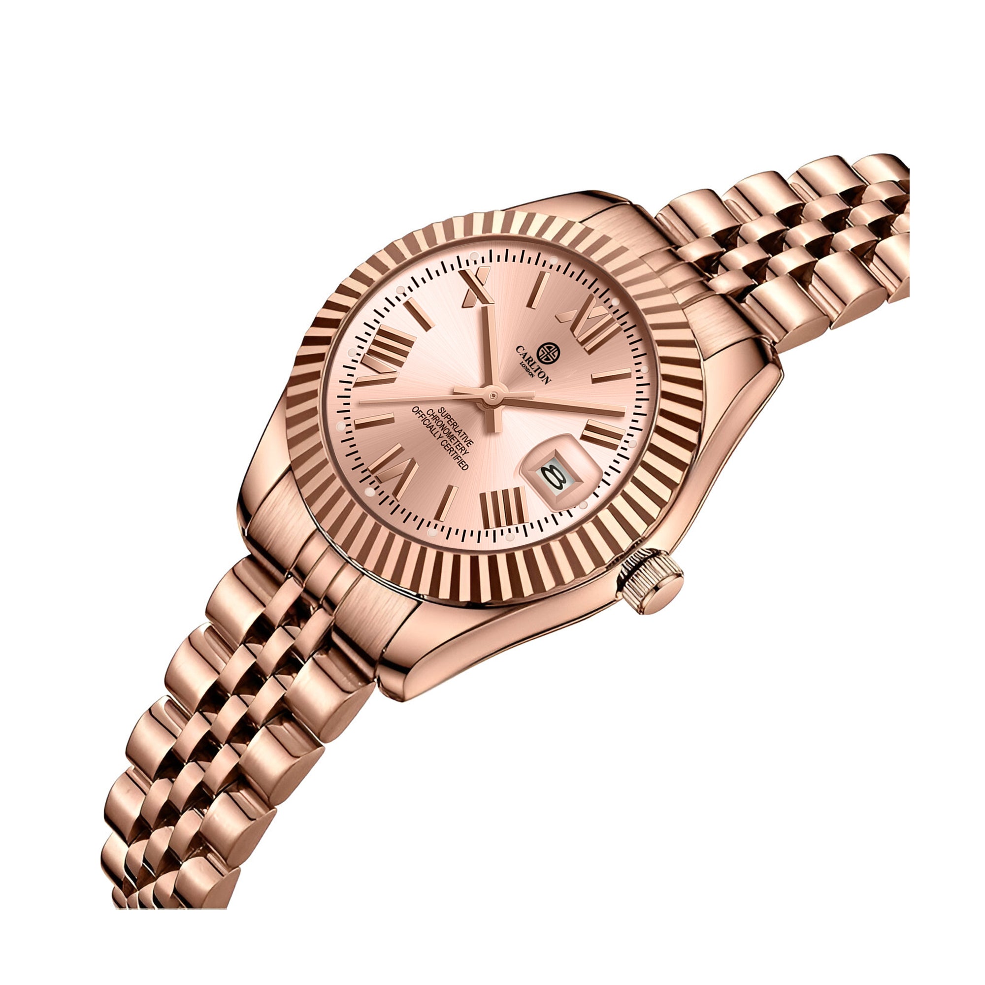 Harper: Mini Rose Gold Stainless Steel Women Analog Watch CLRLW-002