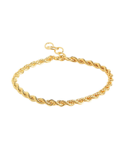 18kt Gold Plated Rope Chain Wraparound Bracelet