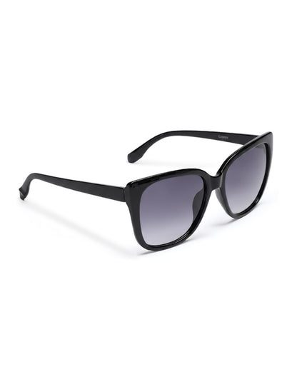 Women Black Toned Blue UV Protected Lens Oversized Sunglasses