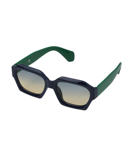 Women Blue &amp; Green Toned UV Protected Gradient Lens Wayfarer Sunglasses