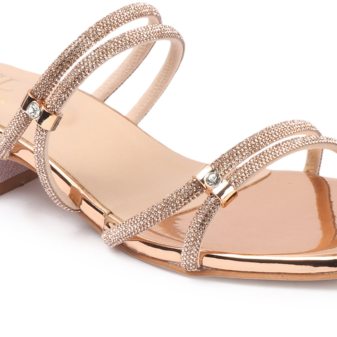 Women Embellished Party Block Sandals