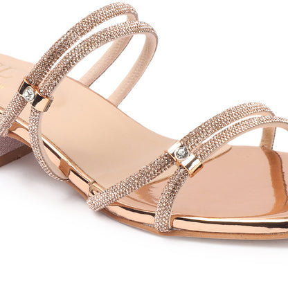 Women Embellished Party Block Sandals