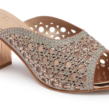 Women Embellished Block Heel Sandals