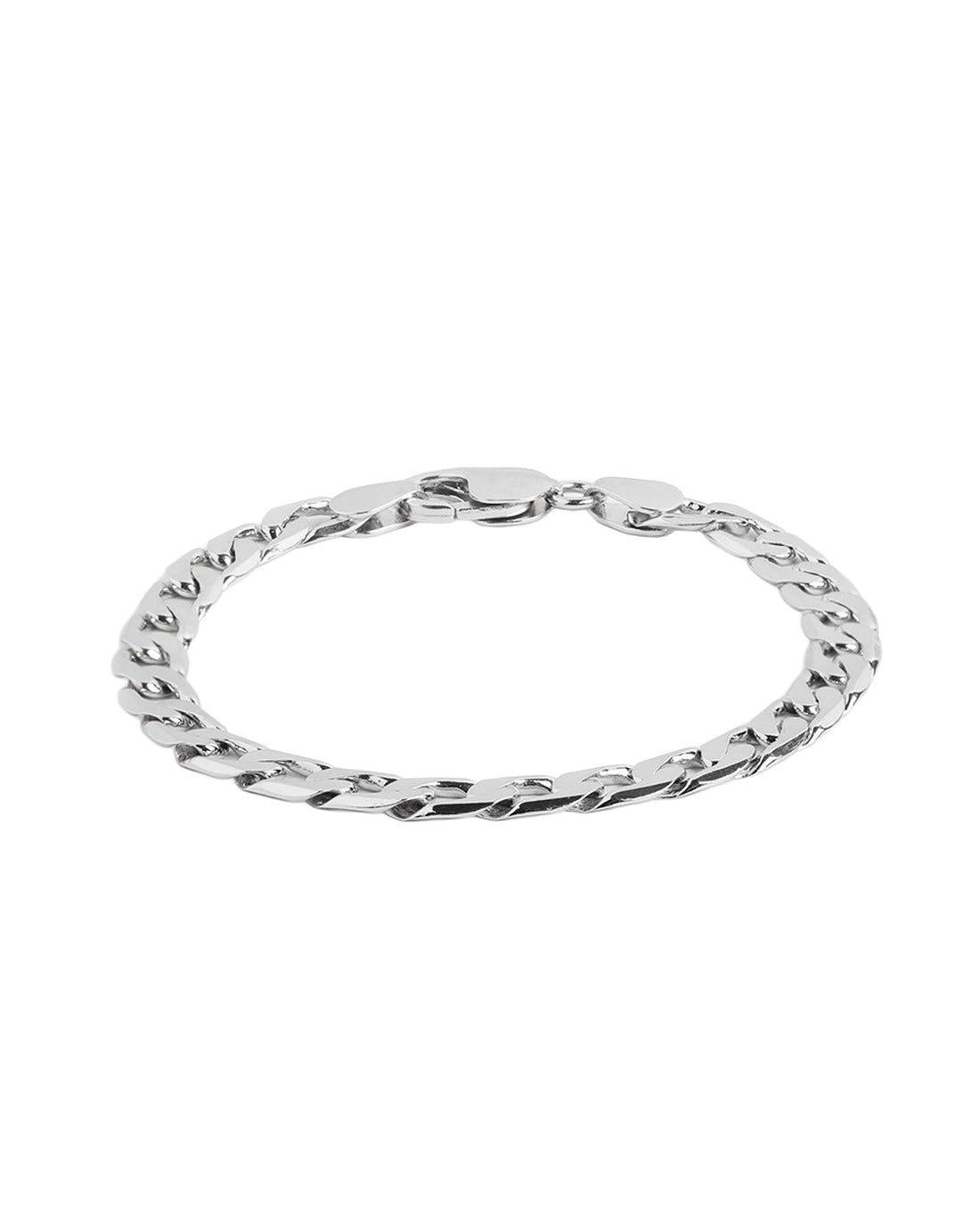 Men Rhodium Plated Bold link Bracelet