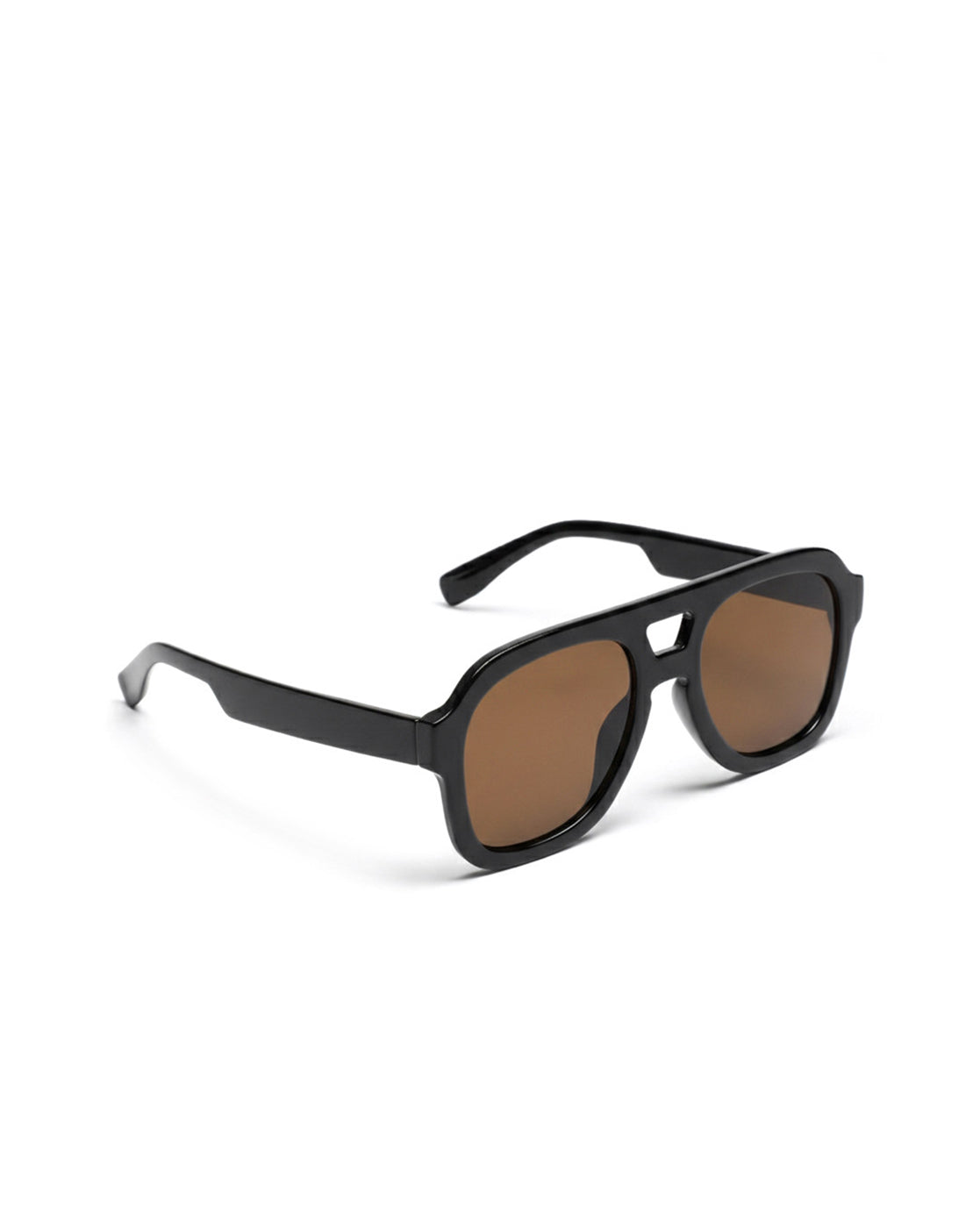 Men Black Toned Brown UV Protected Lens Vintage Sunglasses