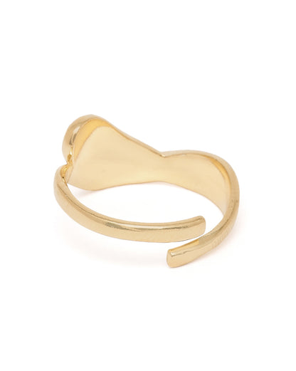 18kt Gold Plated Sculptural Adjustable Ring