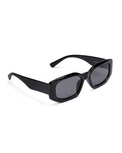Women Black Toned Blue UV Protected Lens Square Sunglasses