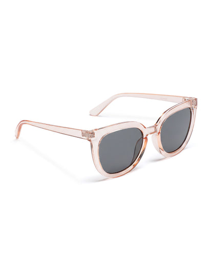 Women Beige Toned Grey UV Protected Lens Cat Eye Sunglasses