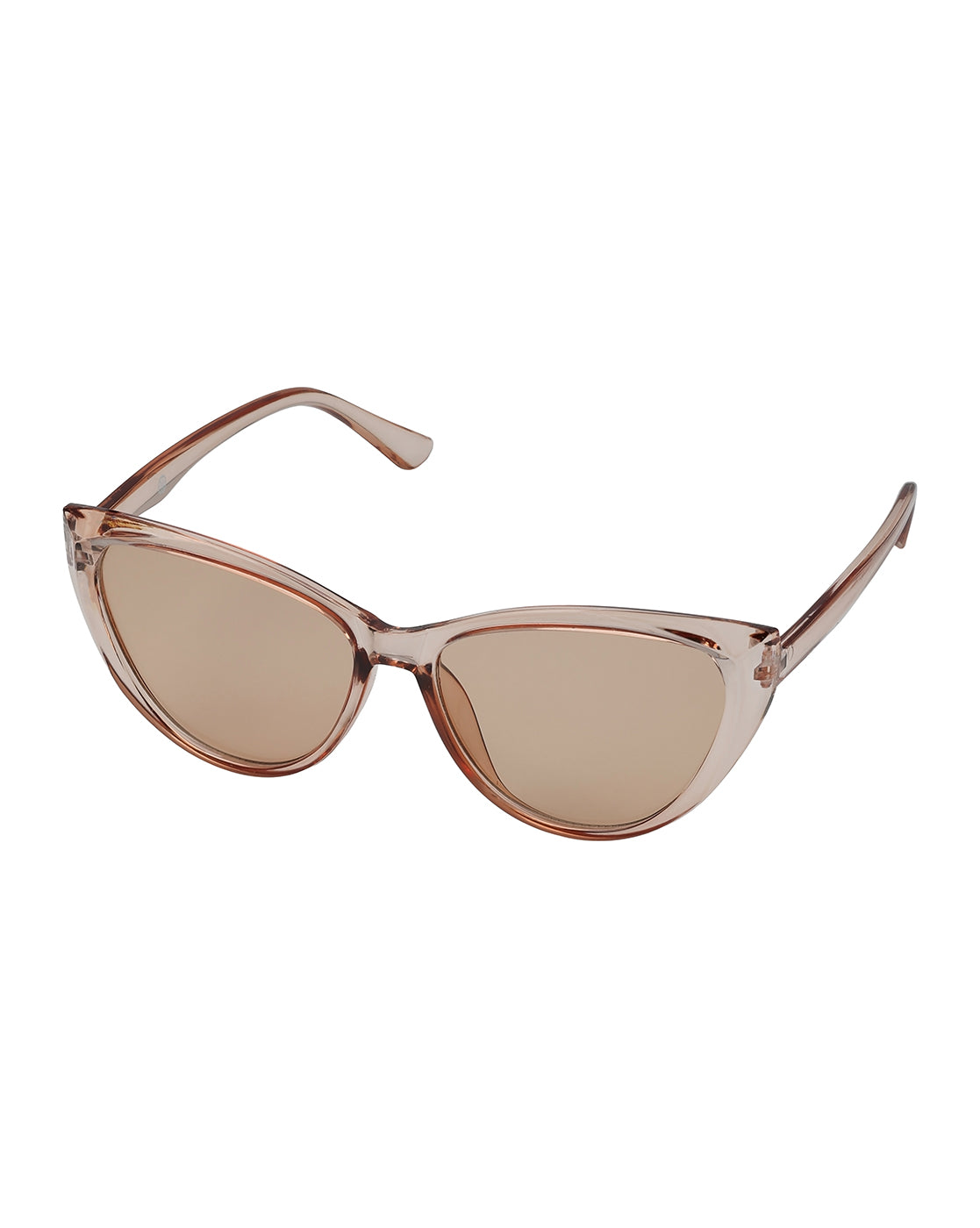 Women Peach Toned UV Protected Clear Lens Cateye Sunglasses