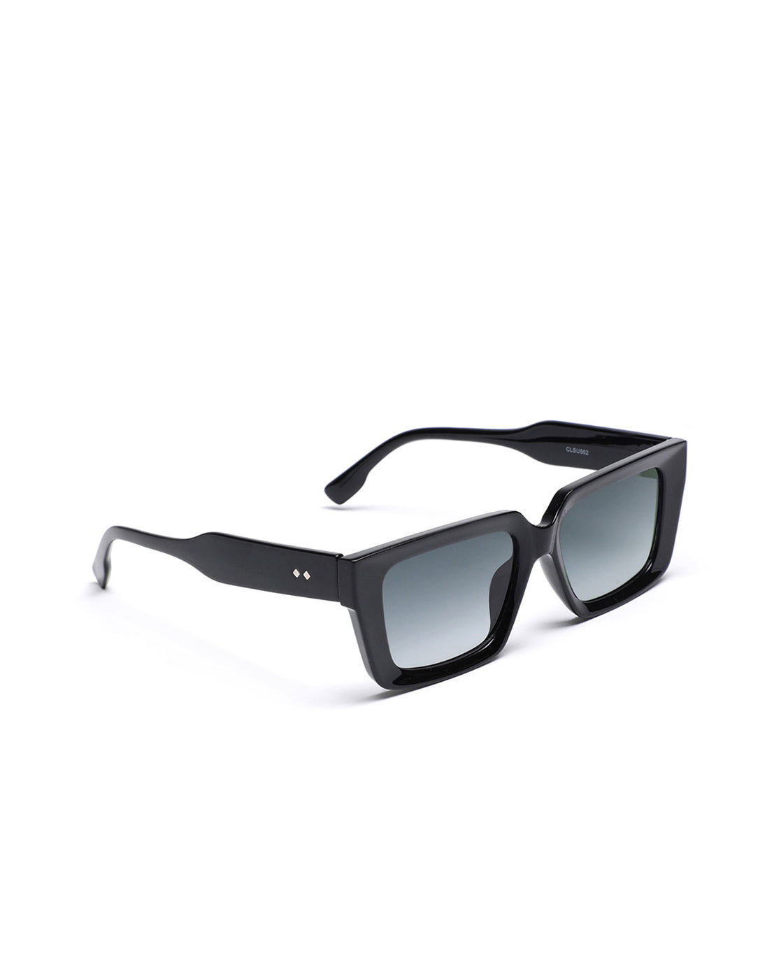Unisex Black Toned Grey UV Protected Lens Square Sunglasses