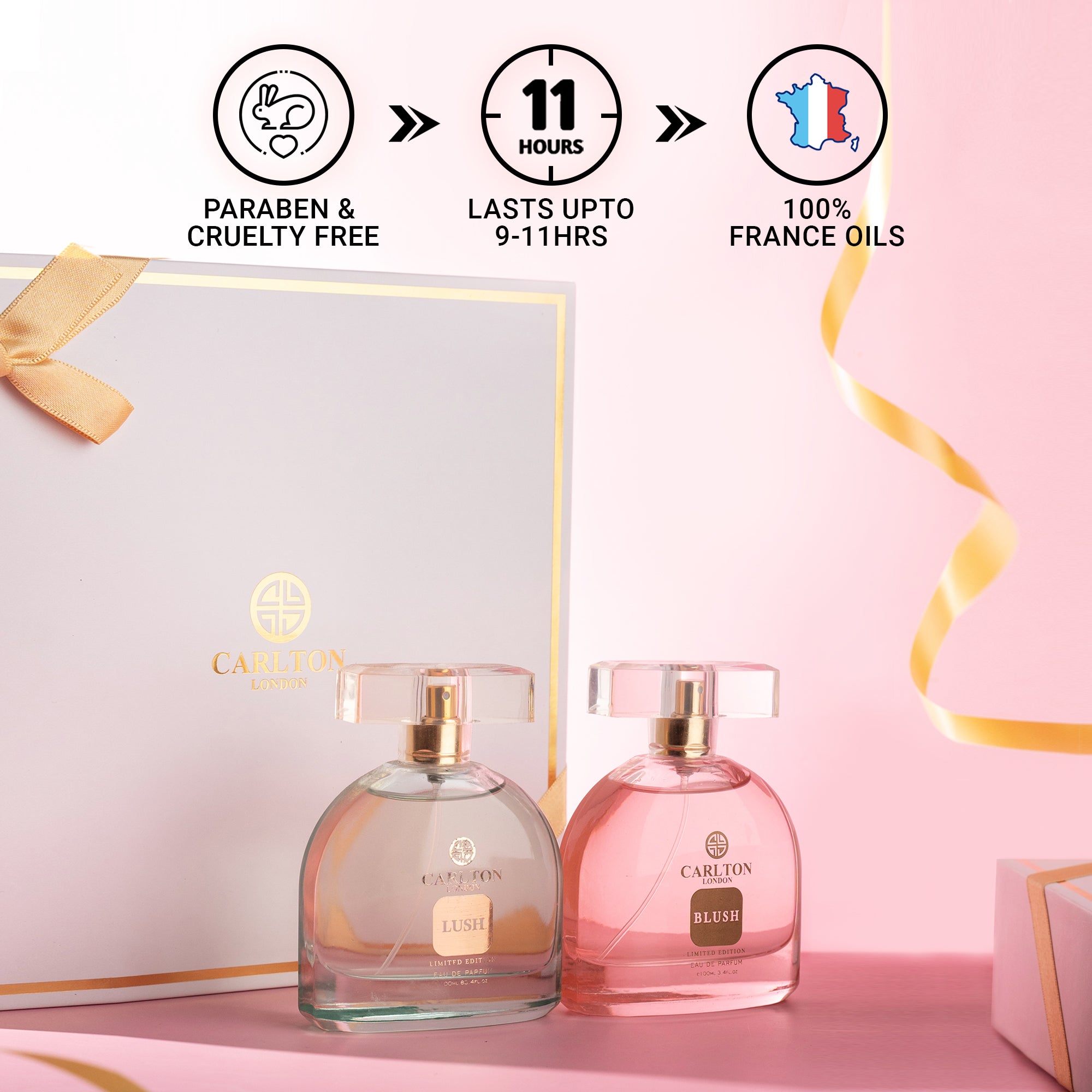 Women Gift Set Lush &amp; Blush Perfume-100Ml Each