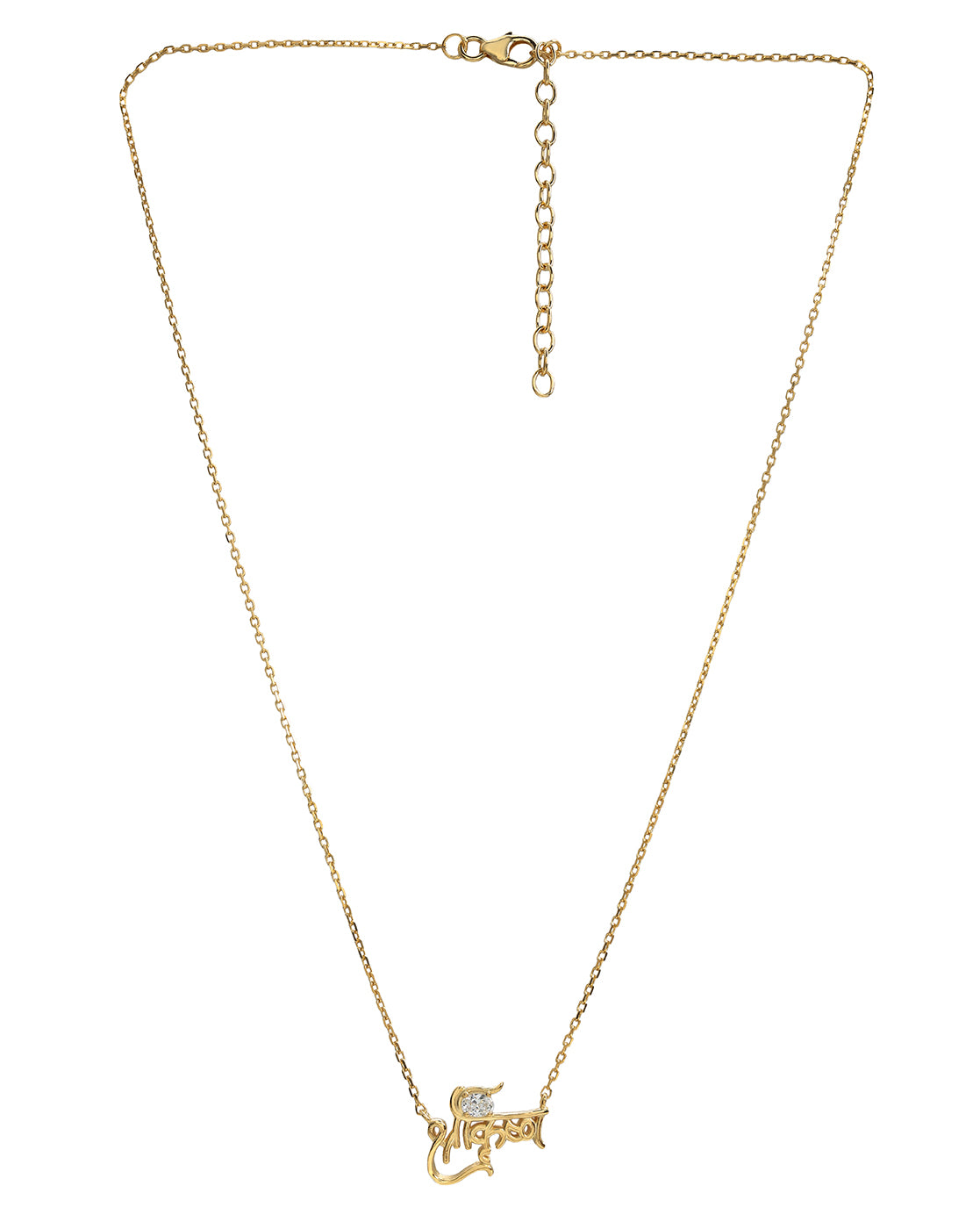 18kt Gold Plated  Shree Krishna  Necklace with CZ for Unisex