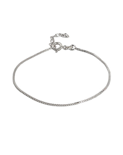 925 Sterling Silver Rhodium Plated Wraparound Adjustable Bracelet
