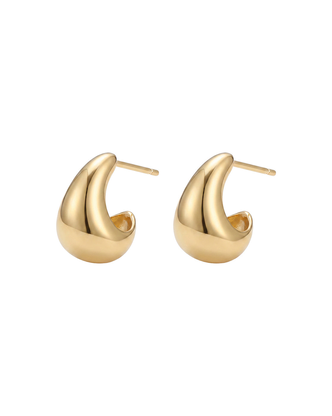 18kt Gold Plated Bold Teardrop Hoop Earring