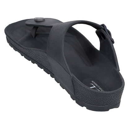Men Solid Thong Slide with Adjustable Strap