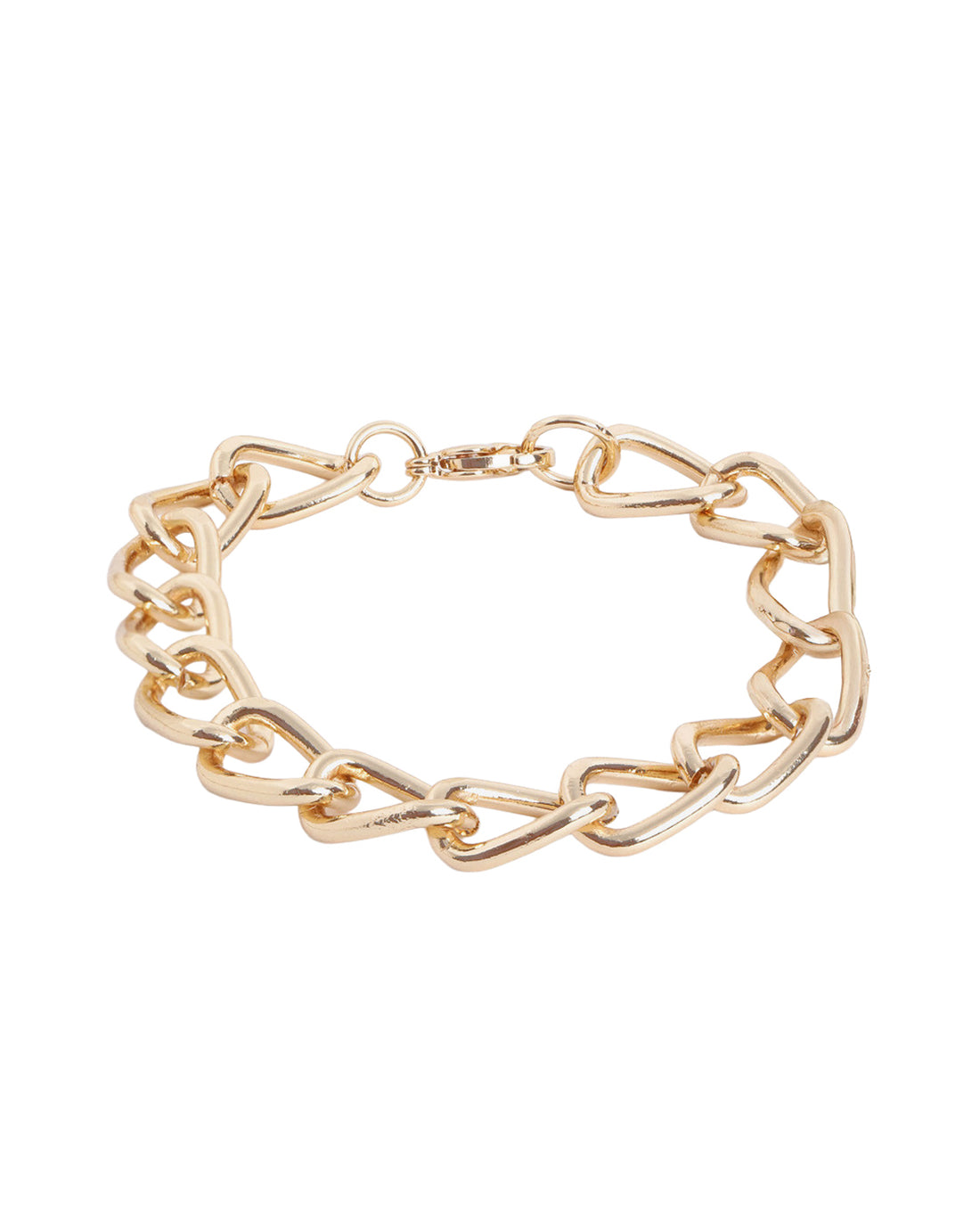 Men Gold Plated Bold Link Bracelet