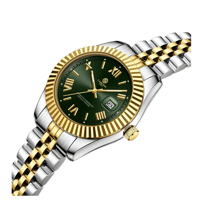 Harper: Mini Green Stainless Steel Women Analog Watch CLRLW-006