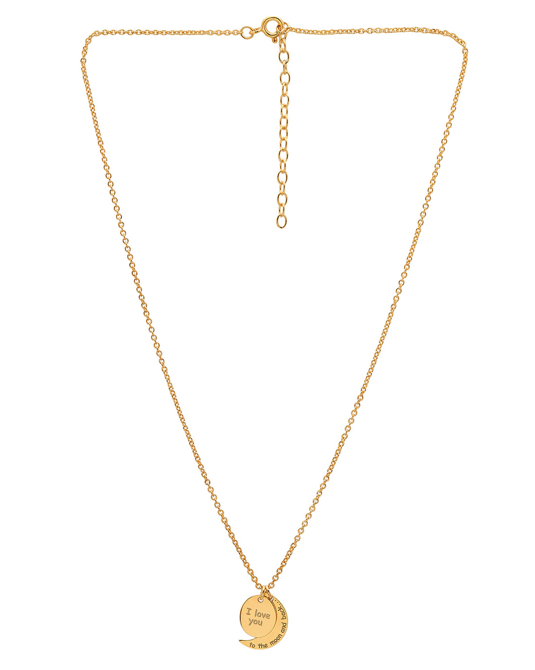 18kt Gold Plated I Love You Necklace