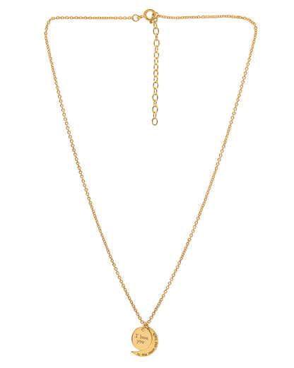 18kt Gold Plated I Love You Necklace