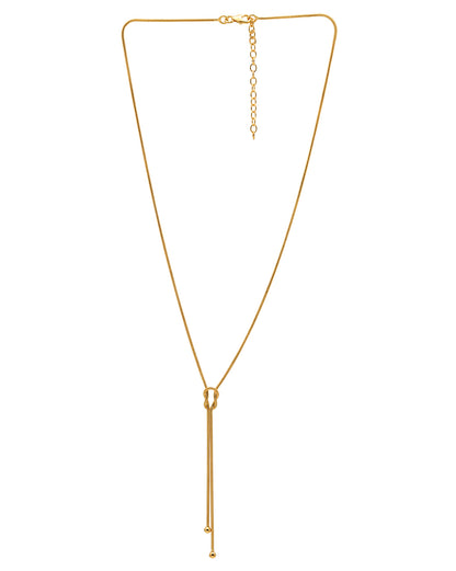 18kt Gold Plated Lariat Necklace