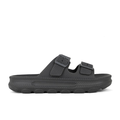 Men Textured Dual Strap Comfort Sliders