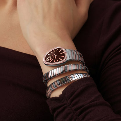 Carlton London Charmer Women Brown Stainless Steel Analog Watch - CLW-SNK-A4BR