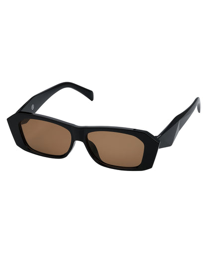 Women Black Toned UV Protected Brown Lens Wayfarer Sunglasses
