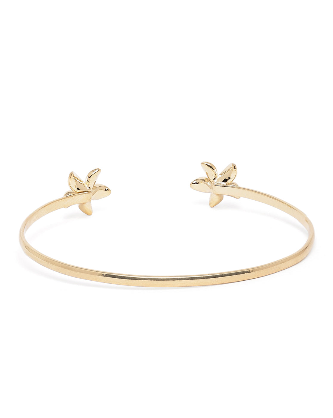 18kt Gold Plated Floral Cuff Link Bracelet