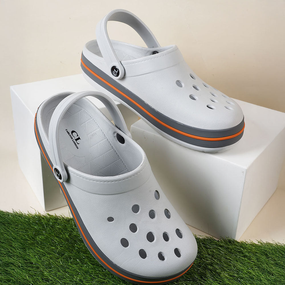 Men Classic Striped Sole Perforated Clogs