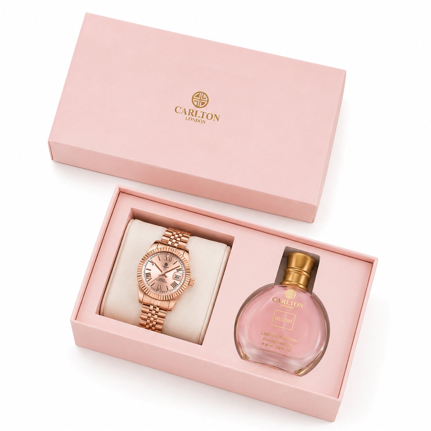 Gift Set of 2 - Harper Gold Watch and Blush Perfume 30ml - CLPLG122