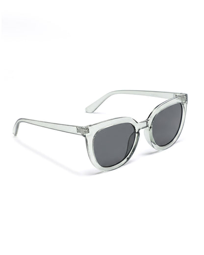 Women Green Toned Grey UV Protected Lens Cat Eye Sunglasses