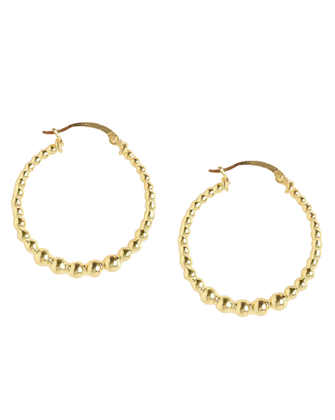 18kt Gold Plated Designer Bubble Hoop Earring