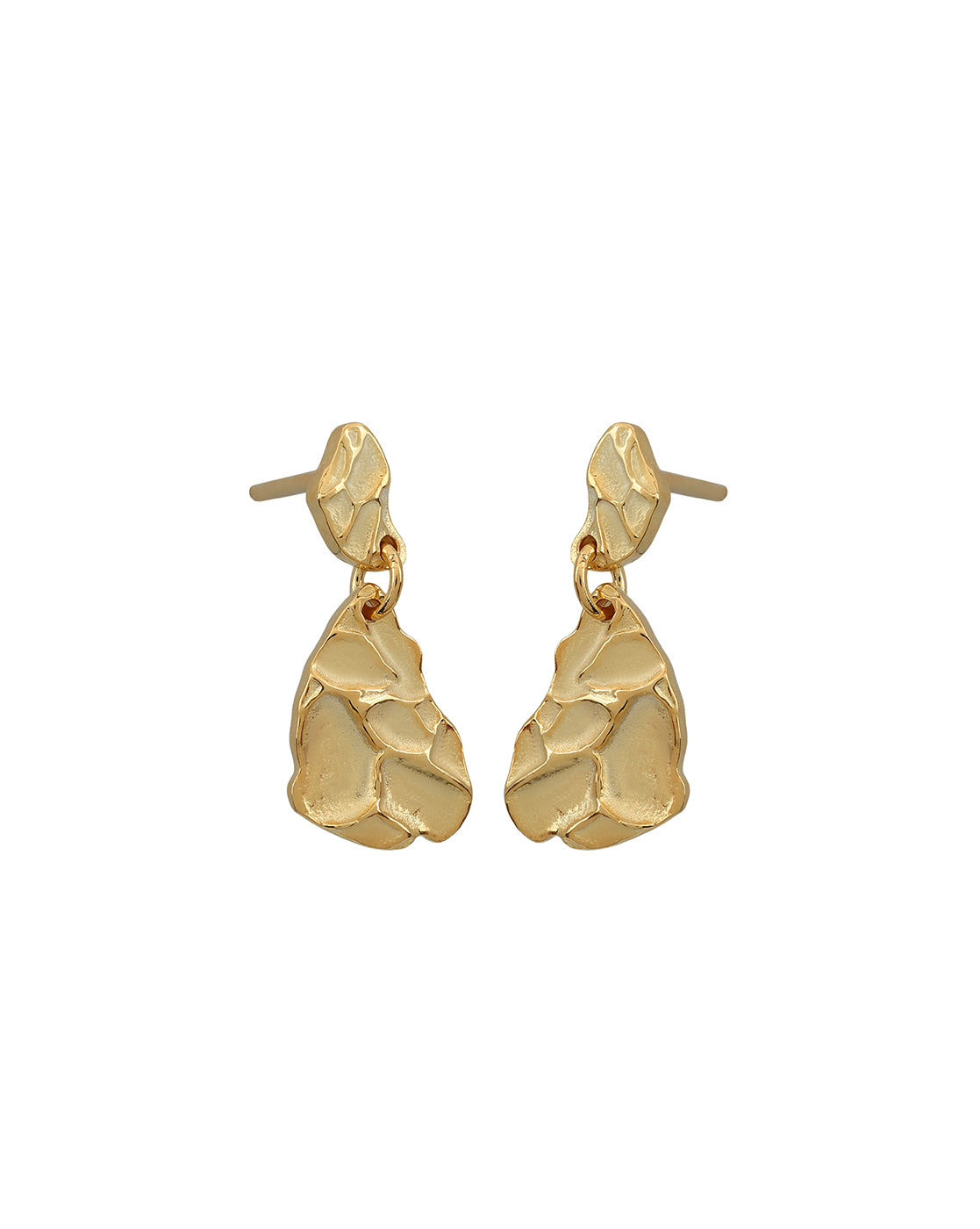 18kt Gold Plated Contemporary Drop Earring