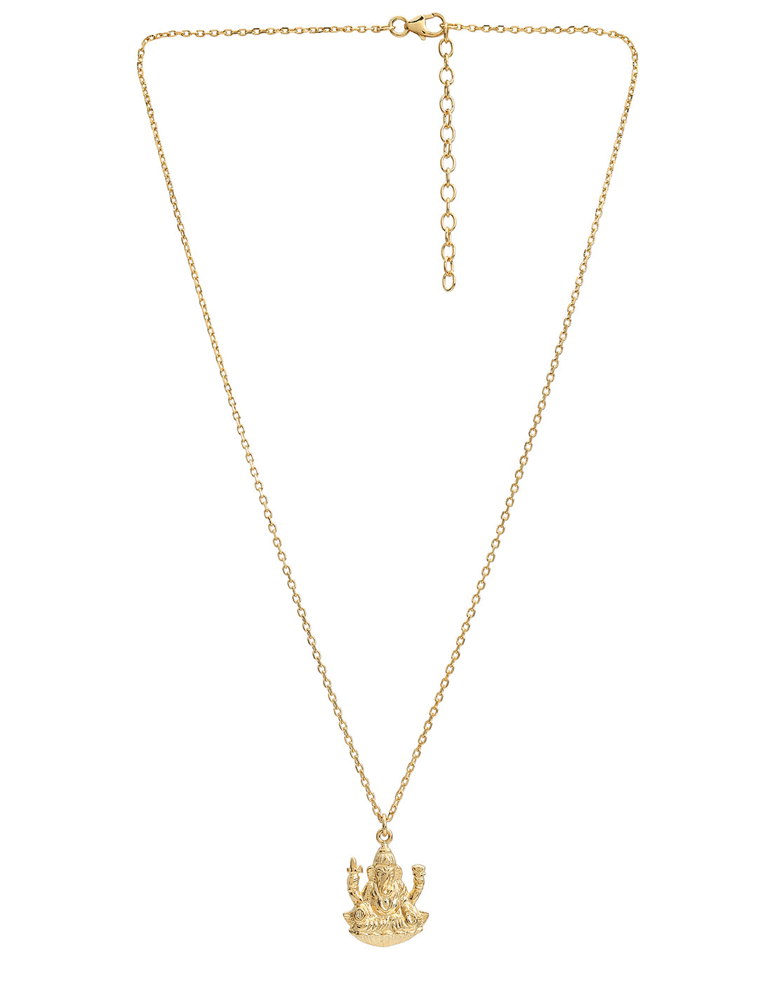 Rhodium Plated Krishna Bal Gopal Pendant and Chain for Unisex