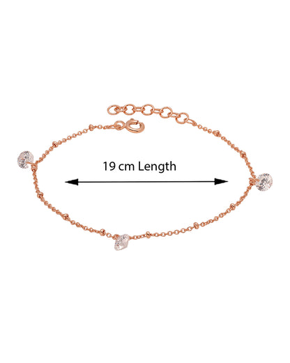 18K Gold Plated Elegant CZ Drop Bracelet