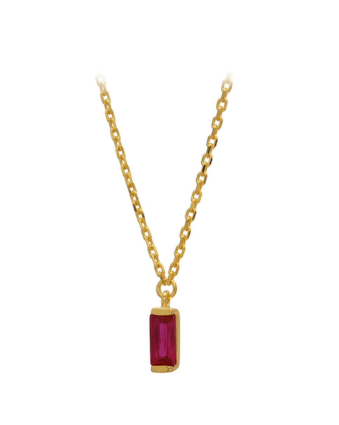 18kt Gold Plated Red CZ Jewellery Set