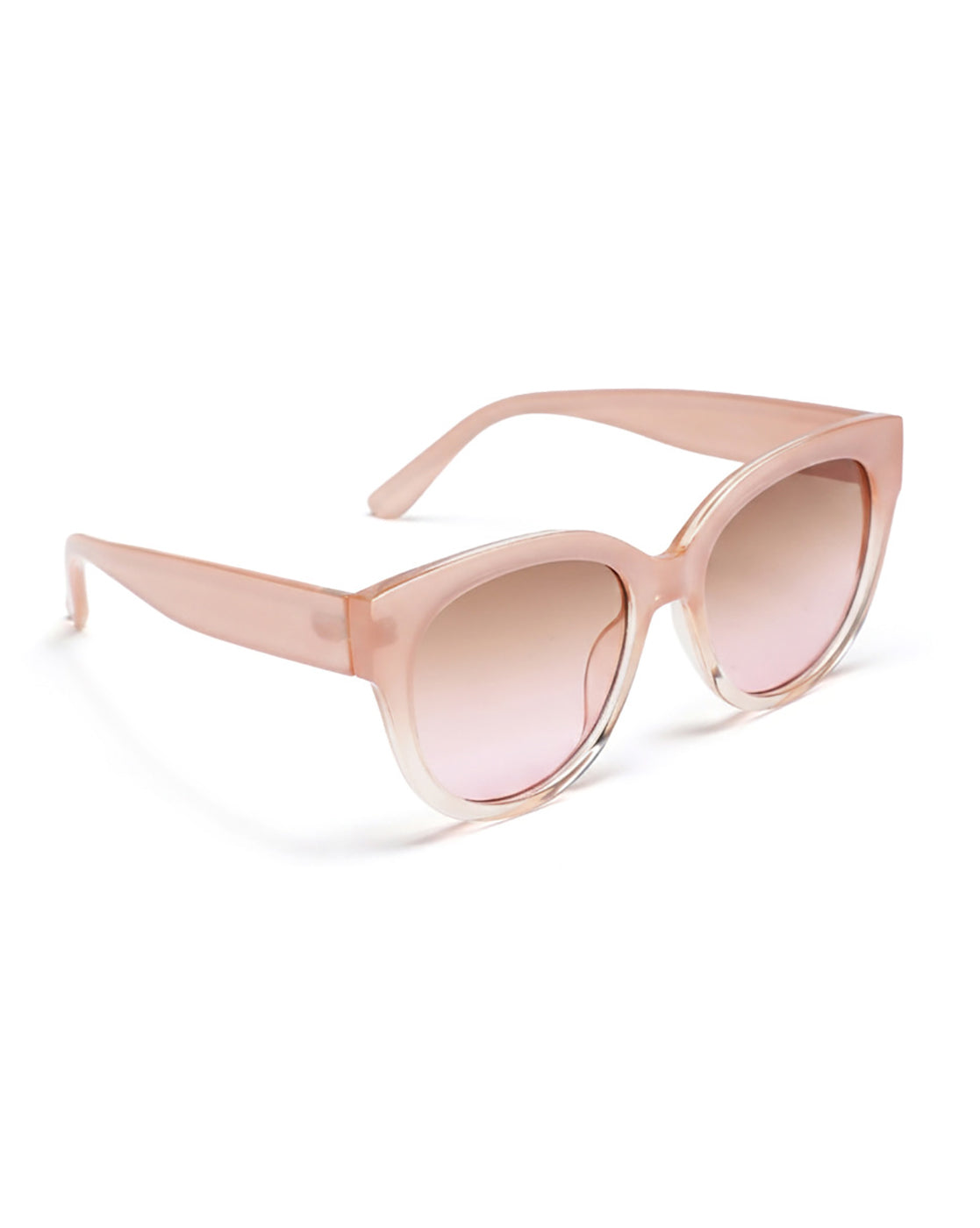 Women Nude Toned Pink UV Protected Lens Cat Eye Sunglasses