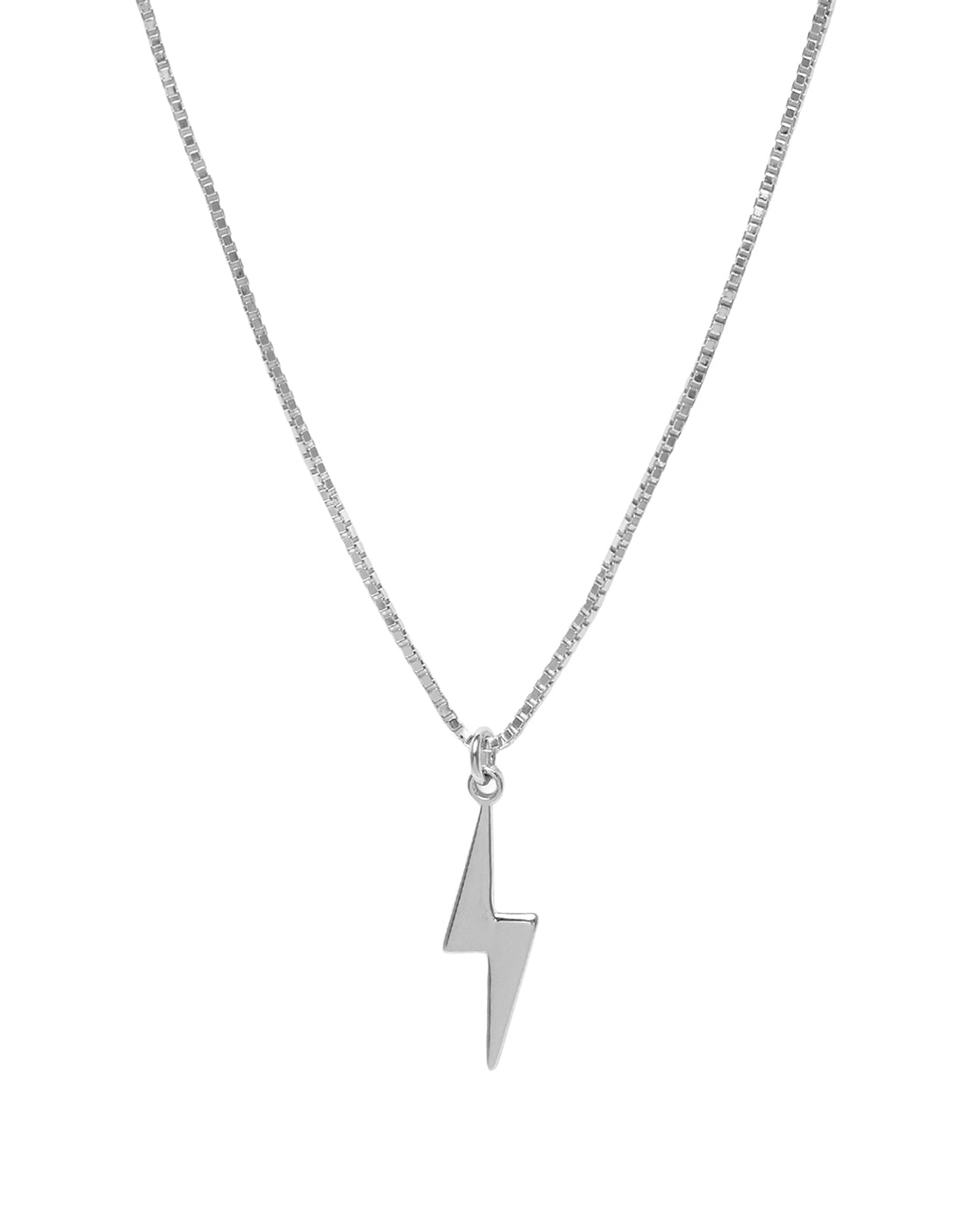 Rhodium Plated  Lightning Pendant for Men