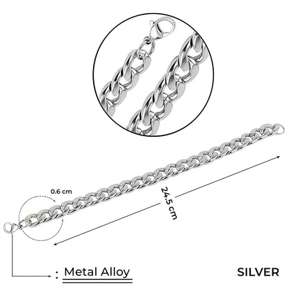 Braided Silver Men&