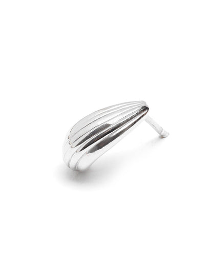 925 Sterling Silver Rhodium Plated Half Hoop Earring