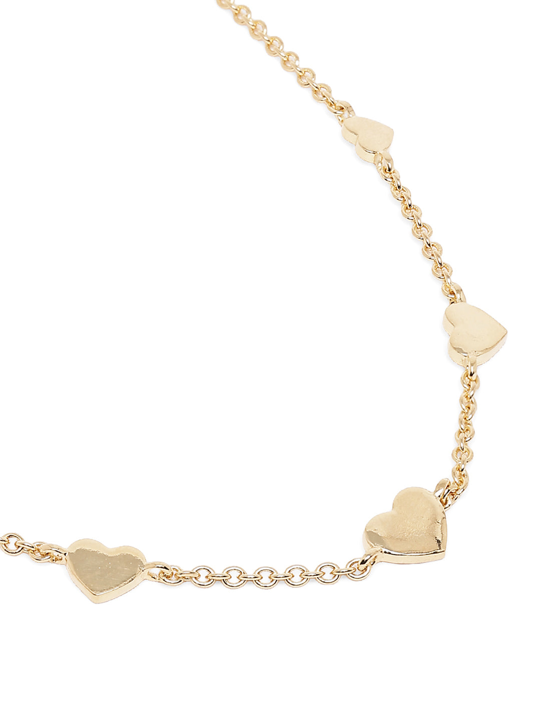 18kt Gold Plated Heart Charms Necklace