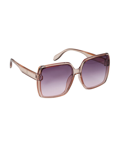 Women Nude Toned UV Protected Gradient Lens Oversized Sunglasses